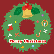 素材_クリスマスリース