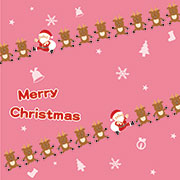 素材_サンタとトナカイ