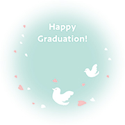 素材_卒業（鳩・グリーン）