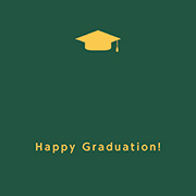 素材_卒業（博士帽・緑）