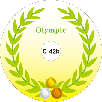 素材_冬季オリンピック（月桂樹とメダル）